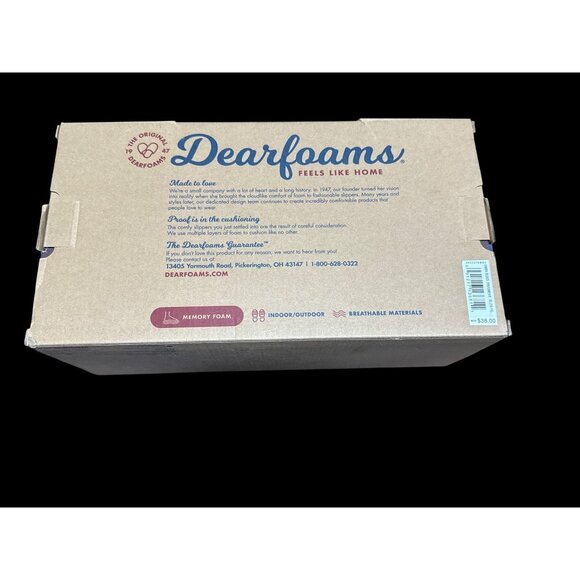 Dearfoams Men's Memory Foam Slippers Clog Size XL (13-14) New in Box - Picture 3 of 3